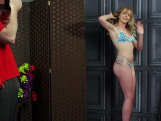 Cury voyeuristic beauty tempting guy