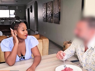 HUGE NATURAL TITS Ebony Throat Fucked