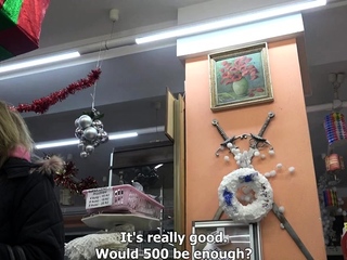 The busty blonde needs to pay the rent