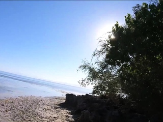 Brunette teen blowjob outdoor