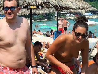 Unaware young nudist teens