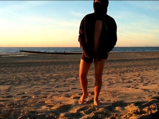 Naked at the beach